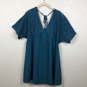 NWT Blue Rain Teal Mini Dress Size: L